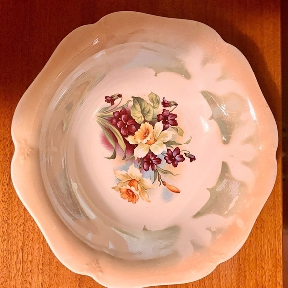 Three appliquéd Bunny placemats Lusterware serving bowl Daffodils Spring Easter - Picture 8 of 16